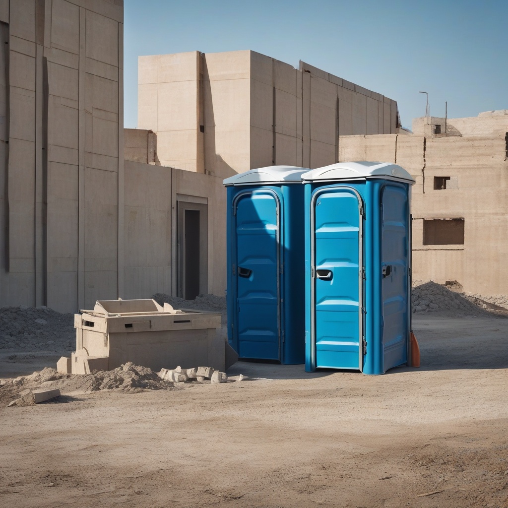 Construction Site with Porta Potties